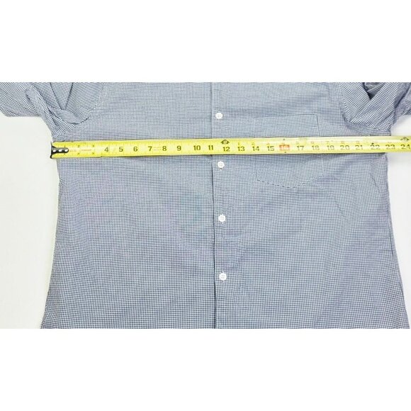 Steven Alan Size Large Mens Blue Whte Check Mens Button Down Shirt USA Made - Picture 3 of 10